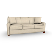 Transitional Queen Sleeper Sofa with Memory Foam Mattress & Toss Pillows