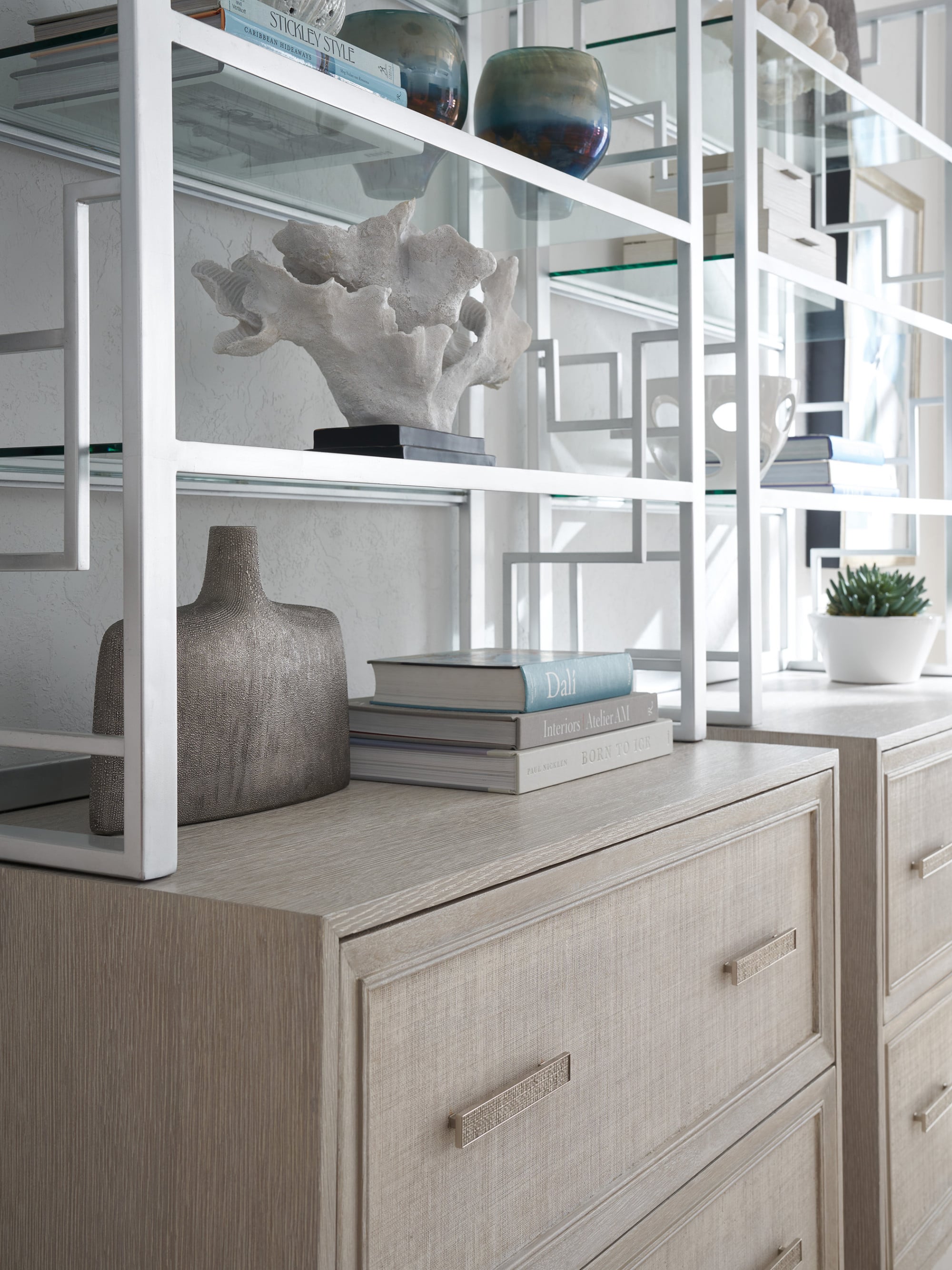 Sligh BARRINGTON 2-Drawer File Chest and Hutch Set