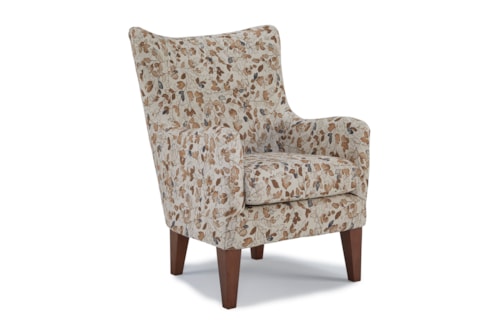 Transitional Wingback Accent Chair