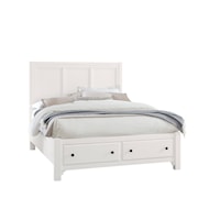 Traditional Farmhouse King Panel Storage Bed