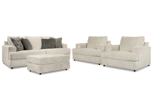 Sofa, 2 Chairs, And Ottoman