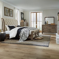 Transitional Four-Piece Queen Bedroom Group