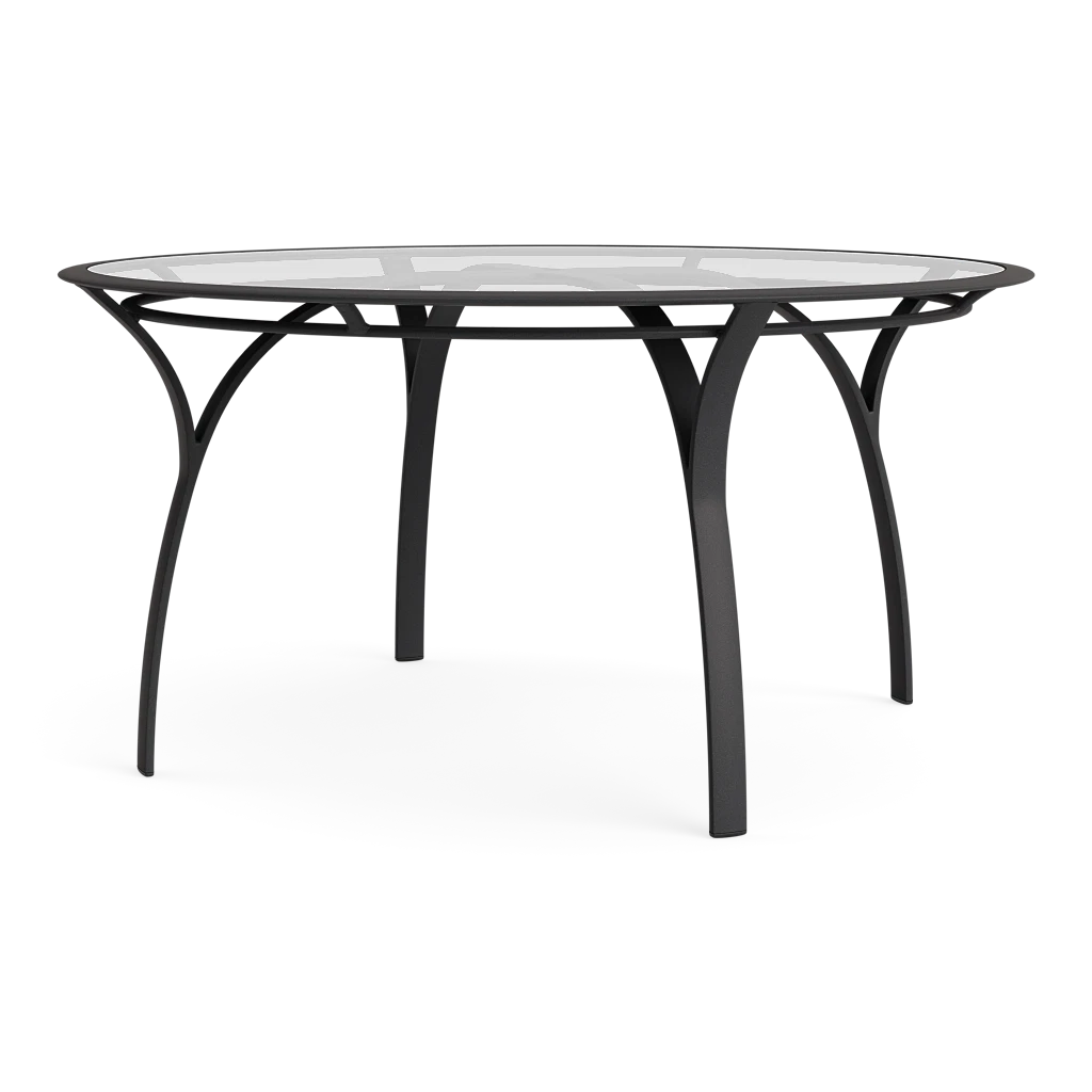 54" Rd. Glass-Top Dining Table