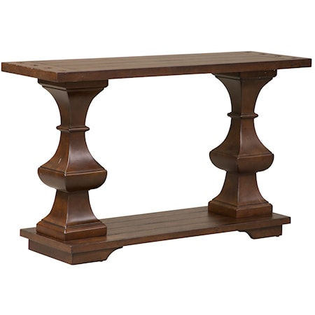 Traditional Sofa Table with Bottom Shelf