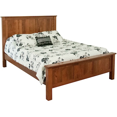 Customizable Shaker Solid Wood Queen Panel Bed