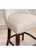 Powell Adler Transitional Adler Upholstered Counter Stool with Nailheads