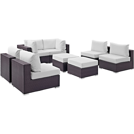 Outdoor 8 Piece Sectional Set