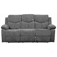 Casual Reclining Sofa with Cup Holders