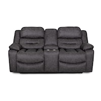 Casual Power Reclining Loveseat w/Integrated USB Port