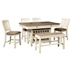 Ashley Furniture Signature Design Bolanburg 6-Piece Counter Table Set with Bench