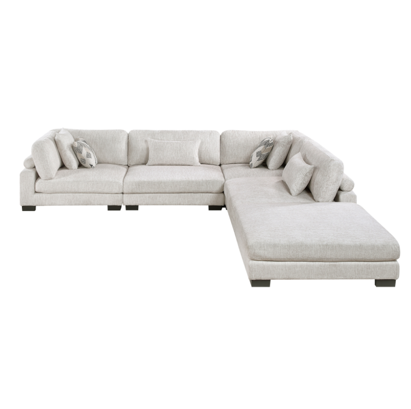 Homelegance Tinley 5-Piece Sectional Sofa with Ottoman