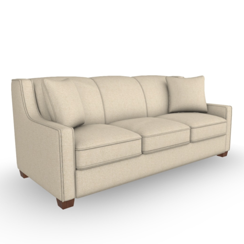 Transitional Full Sleeper Sofa with Two Pillows