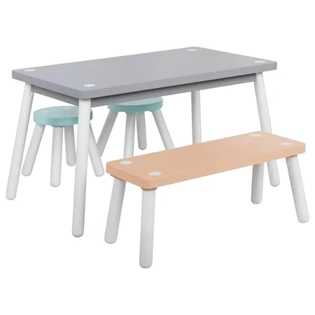 Youth Table and Chair Set with Bench