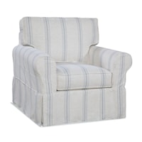 Casual Chair with Rolled Arms and Slipcover