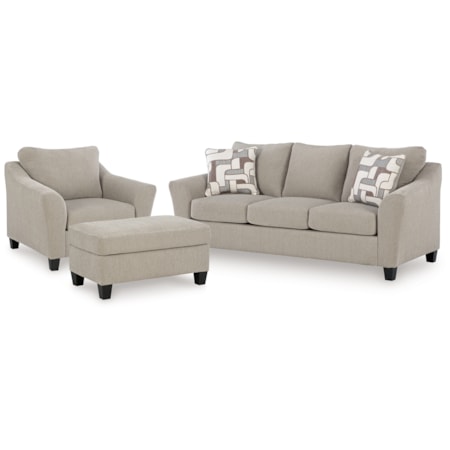 Sofa, Oversized Chair And Ottoman