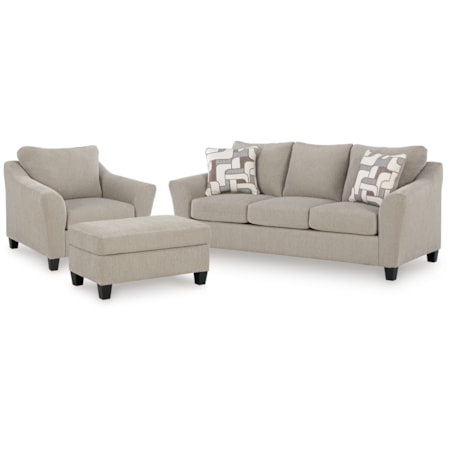 Sofa, Oversized Chair And Ottoman