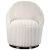 Uttermost Accent Furniture - Accent Chairs Crue White Swivel Chair