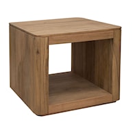 Contemporary End Table with Open Shelf