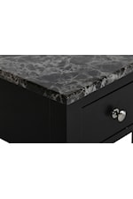 New Classic Furniture Noah Contemporary One Drawer End Table with Marble Top