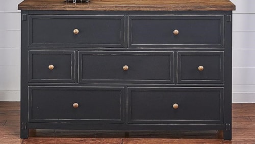 Rustic 7-Drawer Dresser