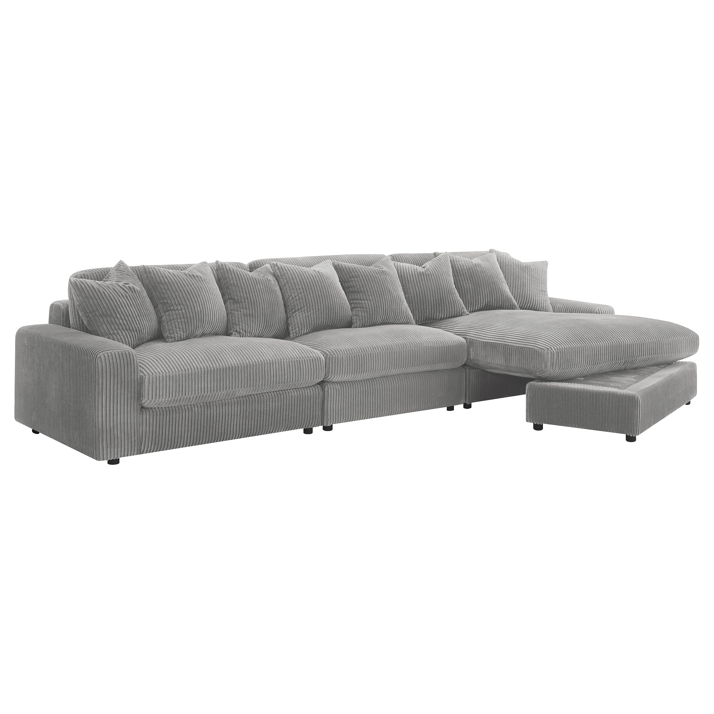 Blaine Reversible Chaise Sectional Sofa Fog
