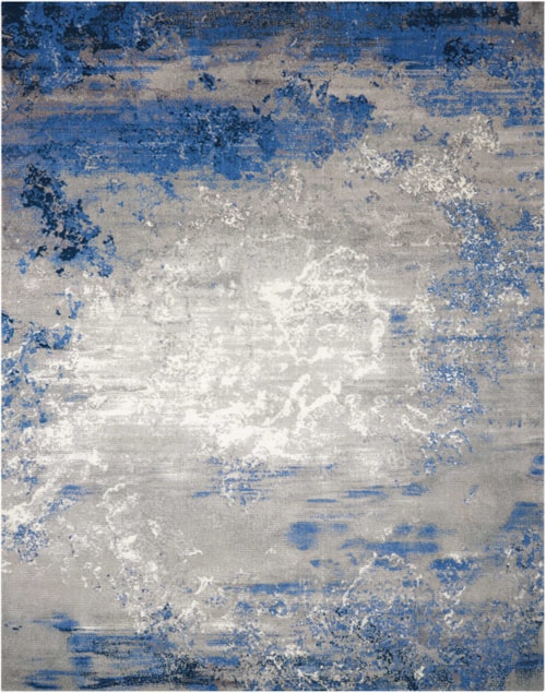 5'6" x 8' Blue/Grey Rectangle Rug