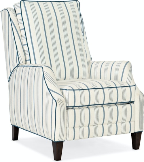 Transitional Recliner with Solid Back