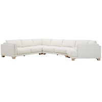 Contemporary 4-Piece Sectional Sofa with Deep-Seated Design