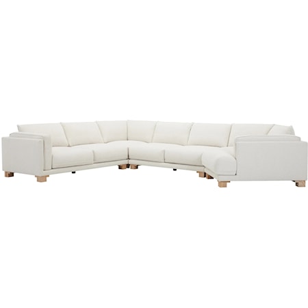 Contemporary 4-Piece Sectional Sofa with Deep-Seated Design