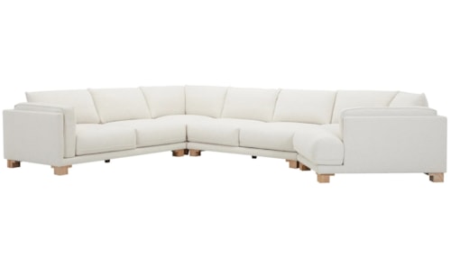 Contemporary 4-Piece Sectional Sofa with Deep-Seated Design
