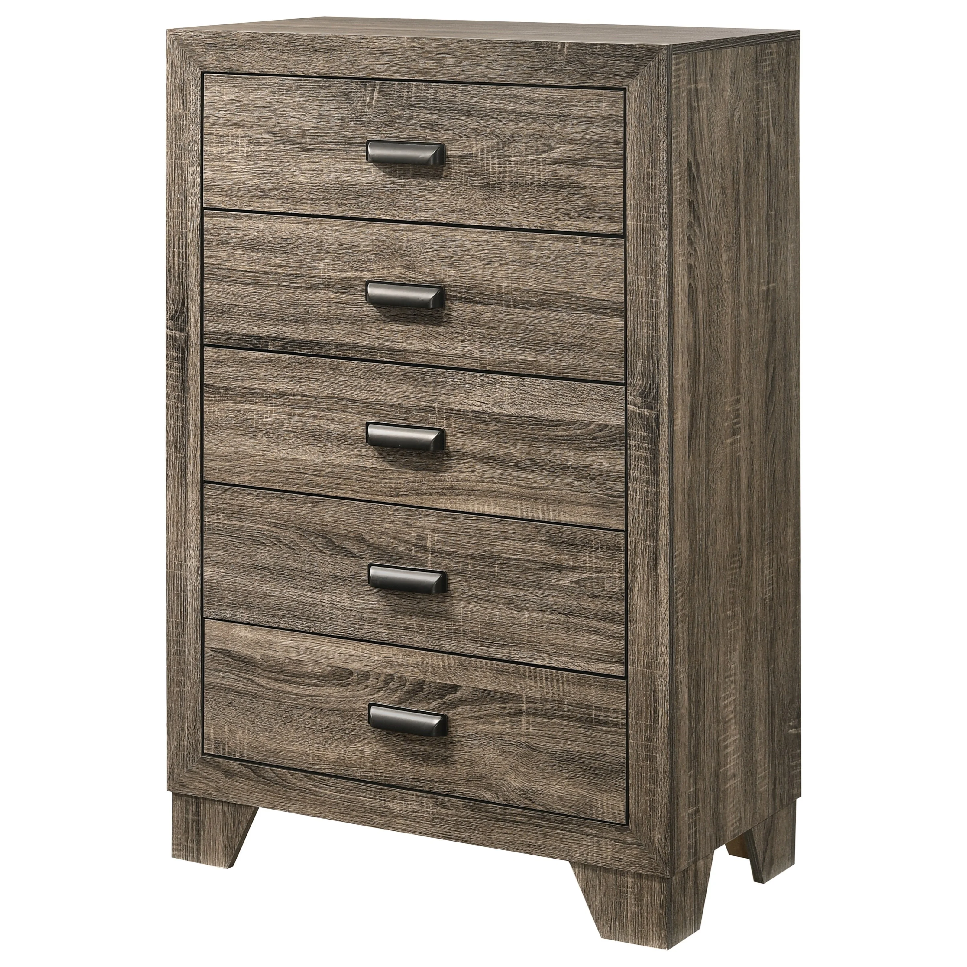 Crown Mark Millie B9200-44 Transitional 5-Drawer Chest with Metal ...