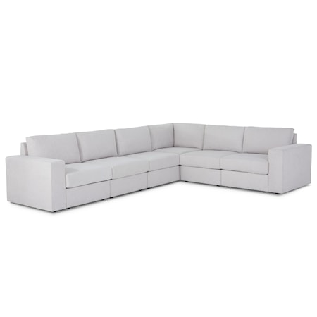 Standard-Arm 6-Seat Sectional Sofa