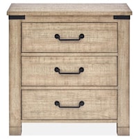 Farmhouse Nightstand with Touch Lighting Control