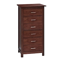 Transitional 6-Drawer Lingerie Chest in Rich Cherry Finish