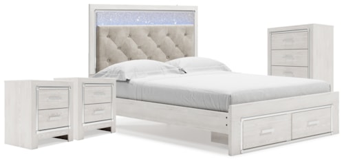 Queen Storage Bed, Chest And 2 Nightstands