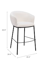Zuo Essen Collection Contemporary Barstool