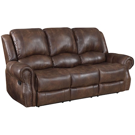Faux Leather Manual Recliner Sofa