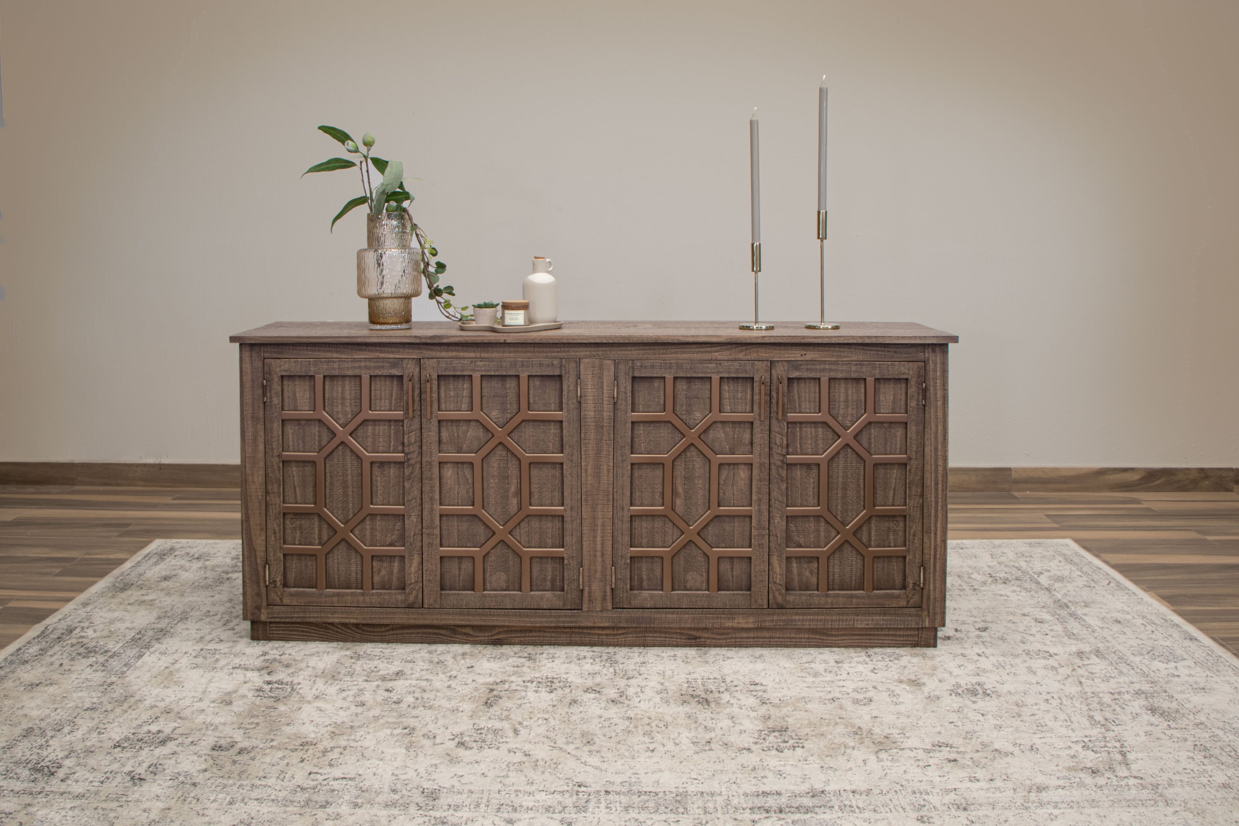 International Furniture Direct London 4-Door Storage Console