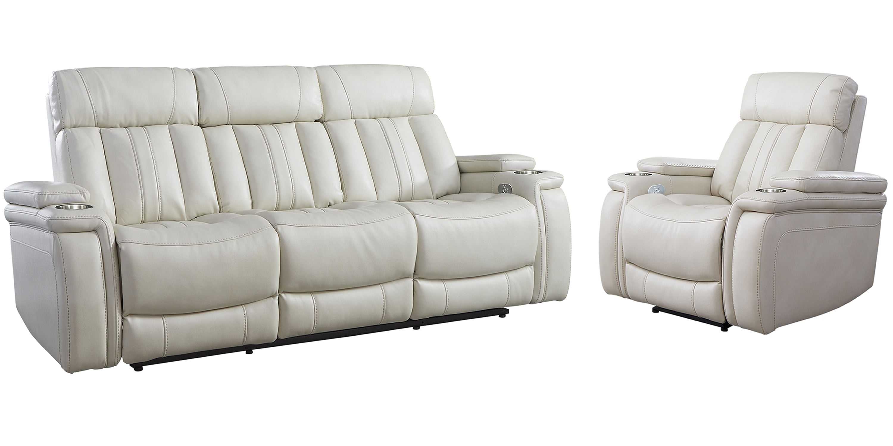 Power Reclining Sofa and Recliner Set
