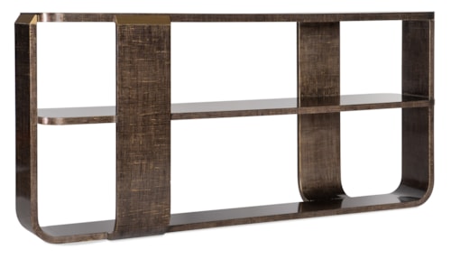 Transitional Sofa Table with Open Shelving