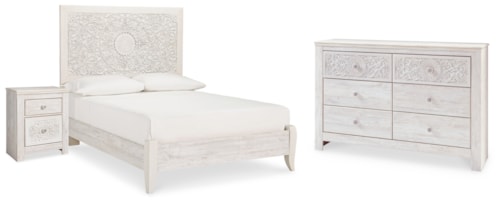 Full Panel Bed, Dresser And Nightstand
