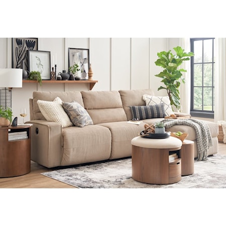 Manual Reclining Chaise Sofa