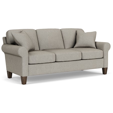 Transitional Sofa with Tapered Legs