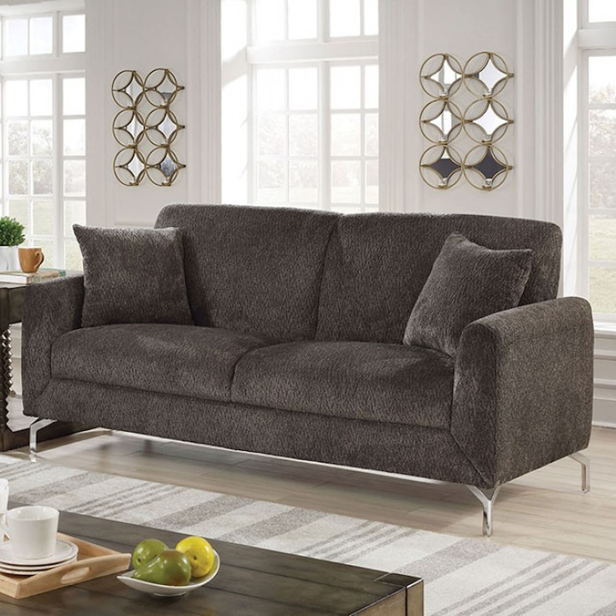 Furniture of America Lauritz Sofa and Loveseat Set