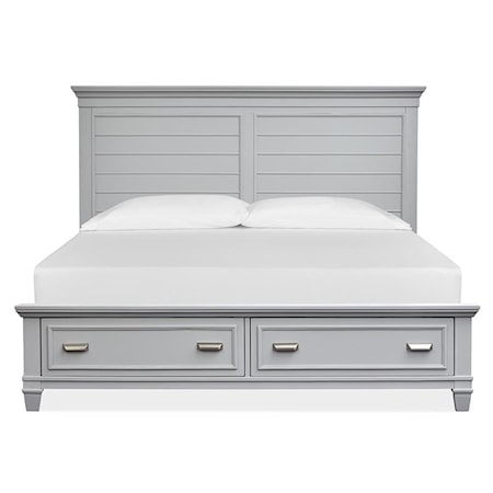 Queen Panel Storage Bed