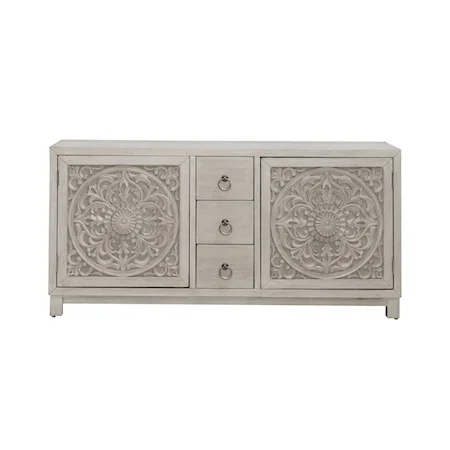 Global 3-Drawer Accent Cabinet with Wire Management