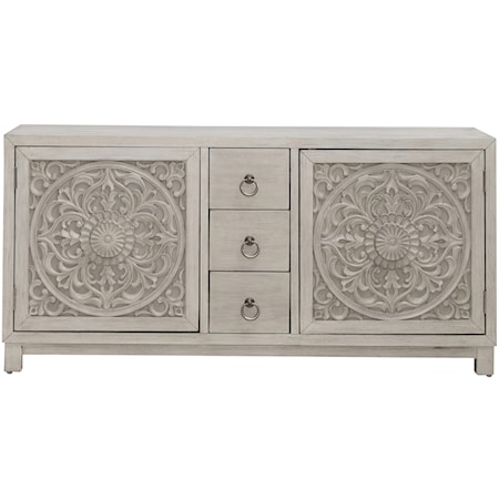 Global 3-Drawer Accent Cabinet with Wire Management