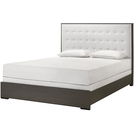 Sharpe Contemporary Upholstered Bed with Tufted Headboard - Twin