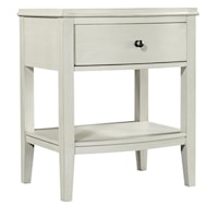Transitional 1-Drawer Nightstand with Felt-Lined Drawer