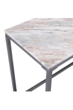 Jofran Wynn Transitional Sofa Table with Marble Top